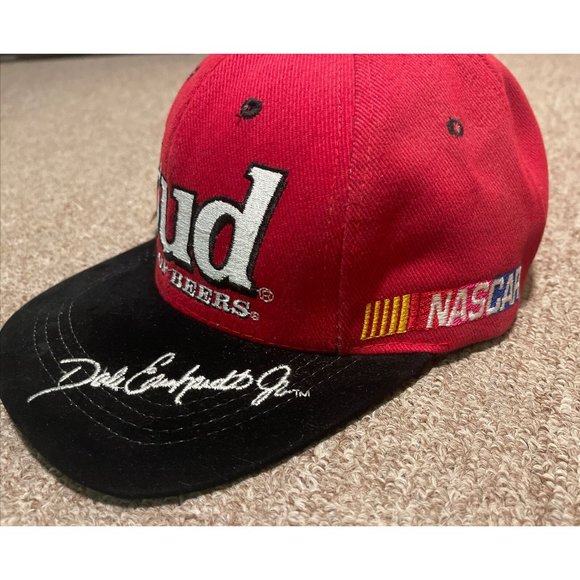 Vintage 90s Nascar Racing Dale Earndthart Jr. Budweiser Snapback Hat Cap USA - Picture 10 of 10